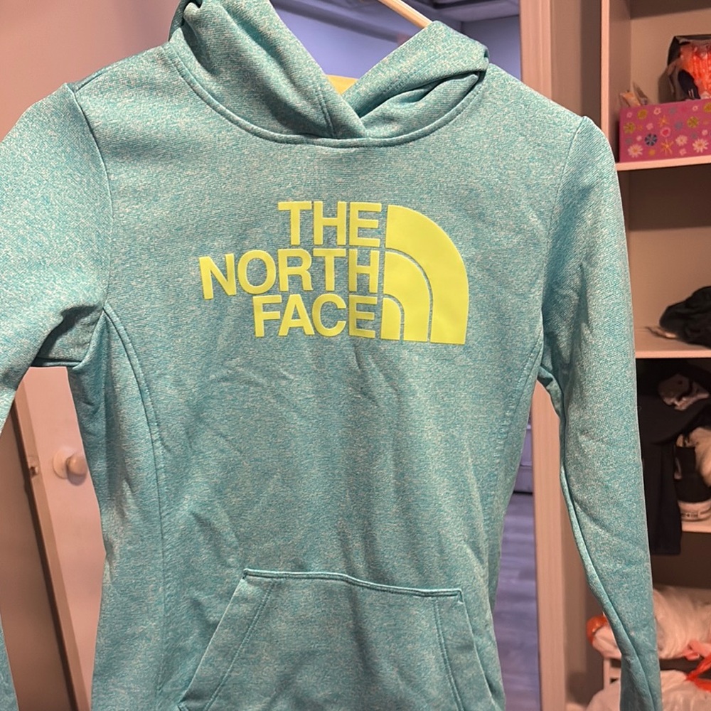 The North Face Women's Blue and Yellow Sweater